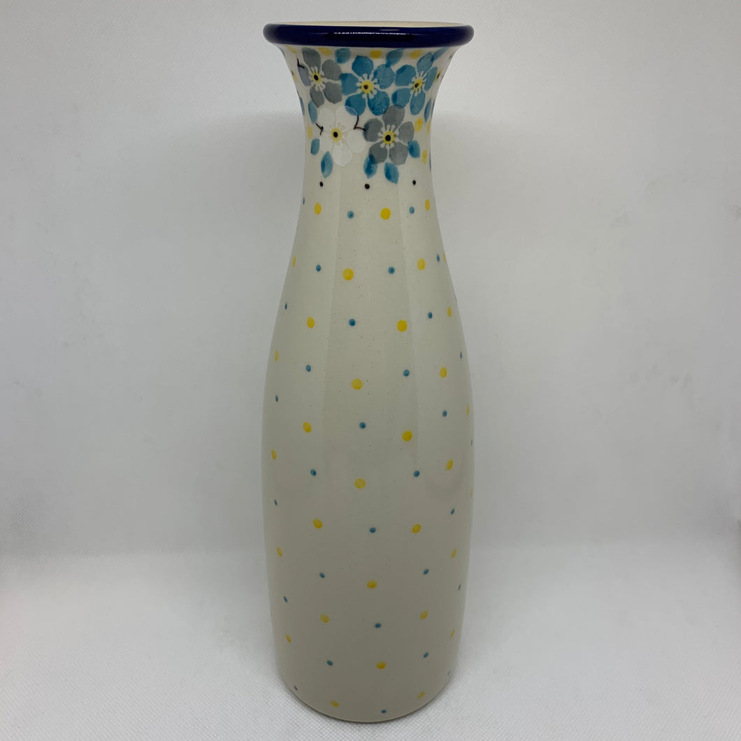 Aqua Flowers Narrow Carafe