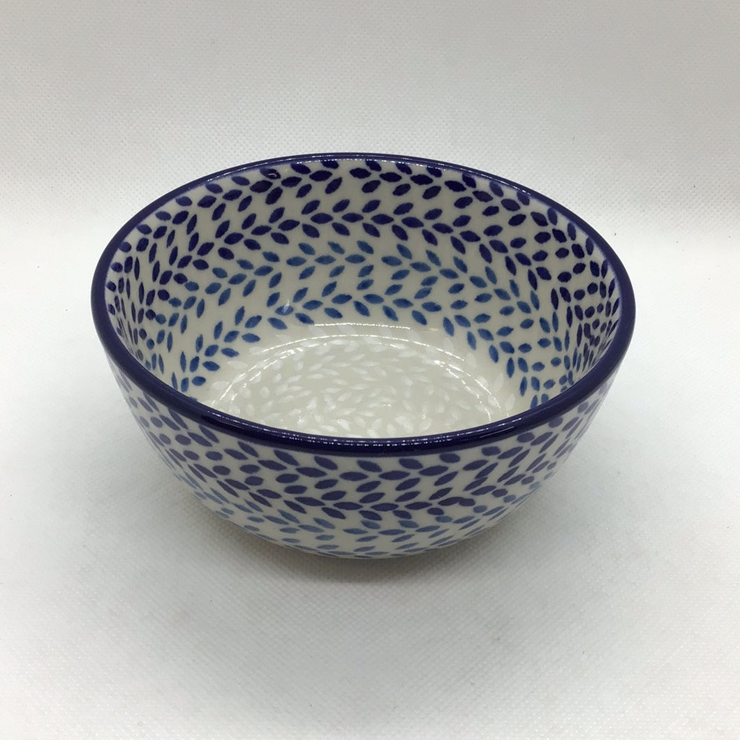 Blue Wreath Ice Cream Bowl 4.5'