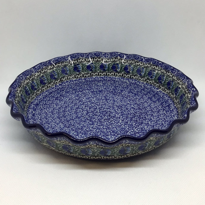 Peacock Feather Fluted Pie Plate 10